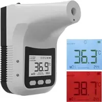 K3 Fieberthermometer Pro Fiebermessstation, für Wand/Stativ, Kontaktlose Infrarot-Messung mit Fieberalarm & Sprachausgabe