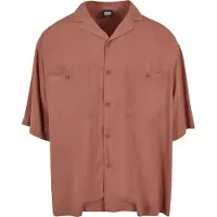 Urban Classics Oversized Resort Shirt Terracotta Größe: S | Casual hemden Outlet | Herren