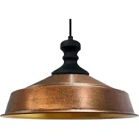 Bamyum Pendelleuchte Asletl Schwarz-Knob Hängelampe Küchenlampe Hängend 40 cm - Kupfer
