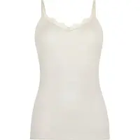 Hunkemoller Super Soft Spitzen-Top aus Kaschmir-Mix mit V-Ausschnit Weiß