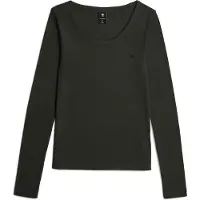 G-Star Slim Rib Open Neck T-Shirt - Grau - Damen