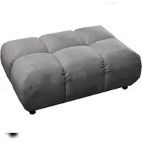 KAWOLA Polsterhocker VIVIEN Hockerbank Velvet stone