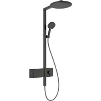 Hansgrohe Raindance Alive S Duschsystem 300 2-jet mit ShowerSelect Comfort, 24595340, Farbe: Brushed Black Chrome