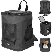 Casaria Cadoca Haustierrucksack Schwarz 41x30x31cm