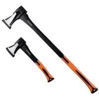 Casaria Deuba Axtset Spaltaxt: 88 x 19 x 9cm Beil: 37 x 14 x 8cm schwarz / silber / orange