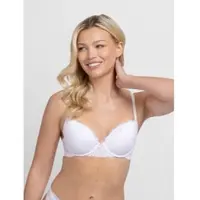 Dorina Bügel-BH "Perfect Lace", Damen, Gr. 75, Cup A, weiß, Obermaterial: 90% Nylon, 10% Elasthan, BHs Bügel-BH, mit Bügel, verstellbare Träger, mit Spitze, bequem, weich