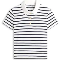 Tommy Hilfiger Damen Tops & T-Shirts Gold Button Slim - Multi - Größe L
