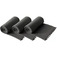 Wometo 3er Set WAVE Fleecedecken 120x160 cm – OEKO-TEX ca. 300g weiche Fleece Decke mit Wellenrand Anti-Pilling dunkelgrau