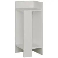 Dmora Nachttisch Dpiol, Niedrige Kommode, Tisch, Multifunktionaler Nachttisch, 25x27h60 cm, Weiß