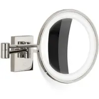 DECOR WALTHER Make-up Spiegel BS 40 LED Nickel Poliert (7x Vergrößerung)