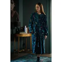 Pip studio Bademantel Les Fleurs Dunkelblau Damen-XS