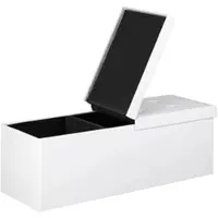 Casaria Sitzbank Weiß 115x38x38cm mit Klappdeckel