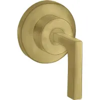 Hansgrohe AXOR Citterio Absperrventil Unterputzmodell mit Hebelgriff DN15 / DN20, 39960950, Farbe: Brushed Brass