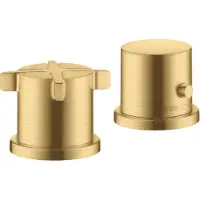 Hansgrohe AXOR Citterio E 2-Loch Wannenrandarmatur mit Thermostat, 36412250, Farbe: Brushed Gold Optic