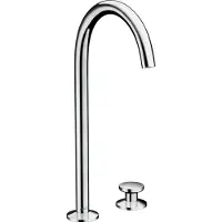Hansgrohe AXOR One 2-Loch Waschtischarmatur Select 260 mit Push-Open Ablaufgarnitur, Ausladung 165mm, 48060000, Farbe: Chrom