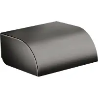 Hansgrohe WC-Papierhalter Axor Universal Circular mit Deckel polished black chrome
