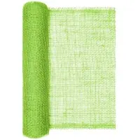 Home Fashion , TL Jute green , Tischläufer aus Jute, im Format 500 cm x 30 cm, aufgerollt, 1 Stück pro Pack