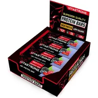 Vitastrong Crunchy Proteinriegel Beeren - Hoher Proteingehalt 12 St Riegel