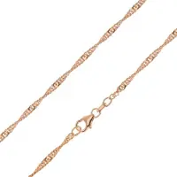 Trendor Damen-Halskette 925 Silber Rosé Vergoldet Singapur-Collier