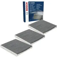 Bosch 3x Filter Innenraumluft 1 987 432 543 für Seat VW Audi Skoda Man Cupra Ford