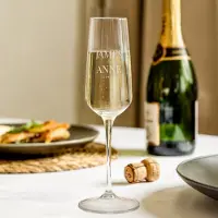 Stölzle Sektglas mit Gravur - Kristallglas - 6 Stück