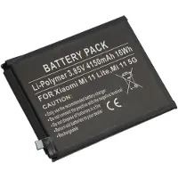 AccuCell Akku passend für Xiaomi Mi 11 Lite, Mi 11 5G, Li-Polymer, 3,84V, 4150mAh