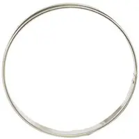 Matfer Set aus 6 Edelstahl-Kuchenringen mit 2 gerollten Rändern 10 cm, Höhe 1.6 cm (371708)