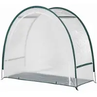 Hardin 1fachgut Ganzjahres-Gewächshaus mit Fiberglas-Gestänge und robuster PE-Abdeckung ca. 300 x 80 x 220cm – Weiß