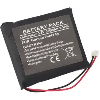 AccuCell Akku passend für Garmin Fenix 5X, Li-Polymer, 3,7V, 350mAh, 1,3Wh