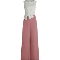 Vera Mont Jumpsuit "Jumpsuit mit weitem Bein", Damen, Gr. 40, EURO, rosa (rosé, cream), Obermaterial: 95% Polyester PES. 5% Elasthan EL., Overalls Jumpsuit