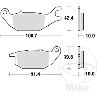 TRW Bremsbeläge organisch MCB883 106,7/91,4x42,4/39,8x10mm
