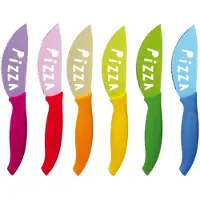 Excelsa Set Von 6 Pizzamesser Color Stahl 20X1,5X3,5 Cm Bunt