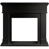 DIVINA FIRE Cambridge Kaminrahmen aus schwarzem Holz, B 110 x T 36 x H 100