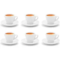 Markenlos Espressotassen dickwandig - Weiß, 6 Stück