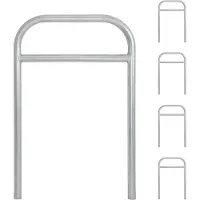 TRUTZHOLM 5x Fahrradanlehnbügel 115 x 78 cm Stahl feuerverzinkt Ø 49 mm zum Einbetonieren Fahrradständer Typ H