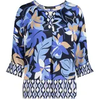 Betty Barclay Schlupfbluse mit Blumenprint in Dunkelblau/Blau | Gr.: 42