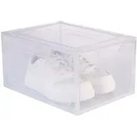Carlo Milano Transparente Schuhbox, stapelbar, Schuhe bis Größe 47, Magnetklappe