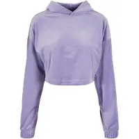 Urban Classics Hoodie "Damen Ladies Cropped Velvet Oversized Hoody", 1 Stk.