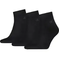 Calvin Klein Kurzsocken "CK MEN QUARTER" 3 Paar, Rippenbündchen, Cotton-Mix, elastisch