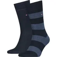Tommy Hilfiger Socken "TH MEN RUGBY SOCK 2P" 2 Paar, 2 Paar tlg. mit Rippenstrickbündchen, atmungsaktiv