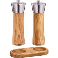 Zassenhaus Serie Augsburg Pfeffermühle und Salzmühle im Set 18 cm Untersetzer