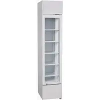 Metro Professional Schlanker Getränkekühlschrank GSC2133, Metall/Glas, 39 x 47.5 x 188 cm, 133 L, statische Kühlung, 200 W, mit Schloss, weiß