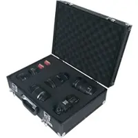 HMF 14501-02 Alu Fotokoffer Koffer Rasterschaumstoff 46 x 33 x 15 cm Schwarz