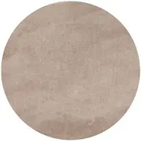 Carpetsale24 Teppich Wohnzimmer Einfarbig Beige 160 cm Rund - Waschbar Rutschfest Kurzflor Extra Weich für Wohnzimmer Schlafzimmer Jugendzimmer