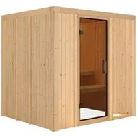 Karibu Sauna »Rakvere«, für 3 Personen, ohne Ofen - beige
