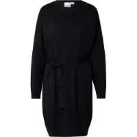 Ichi Midikleid "Damen Casual IHLULS", Damen, Gr. L, N-Gr, schwarz, Obermaterial: 80% Viskose CV. 20% Polyamid PA., Kleider Midikleid