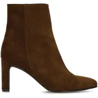 Manfield Braune Veloursleder-Stiefeletten mit Absatz | Größe 37