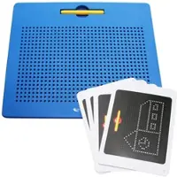 Playtastic Magnetische Reise-Zeichentafel, Stift & Vorlagen, 31 x 25,5 cm, blau