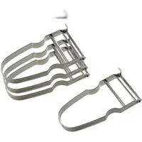 Metro Professional Sparschäler, Edelstahl, 11.5 x 6.5 cm, silber, 4 Stück