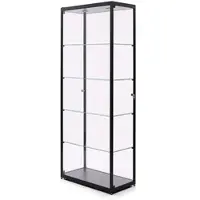 Sdb Vitrine Aluminium schwarz eloxiert, 80x200x40 cm